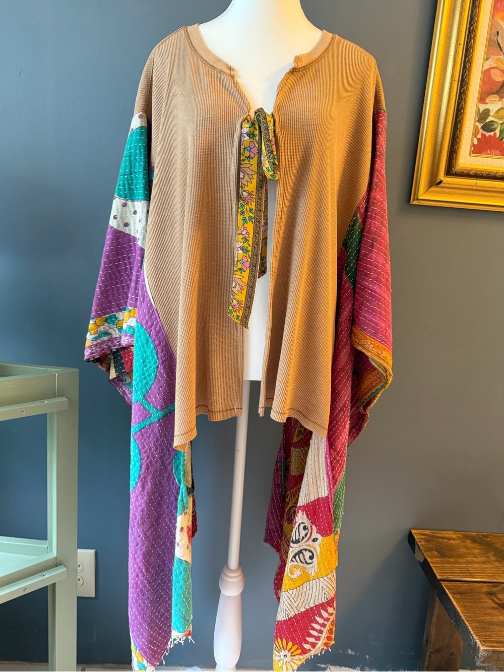 Fun Patchwork Kimono Style Top